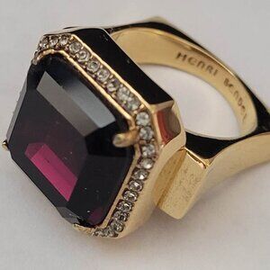 Henri Bendel Delphine Stone Ring - Burgundy